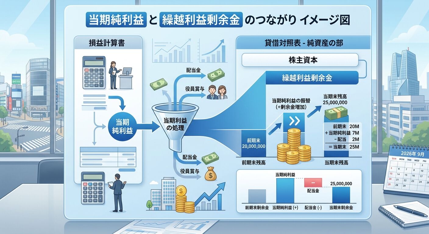 【本日の疑問】当期純利益と繰越利益剰余金の関係