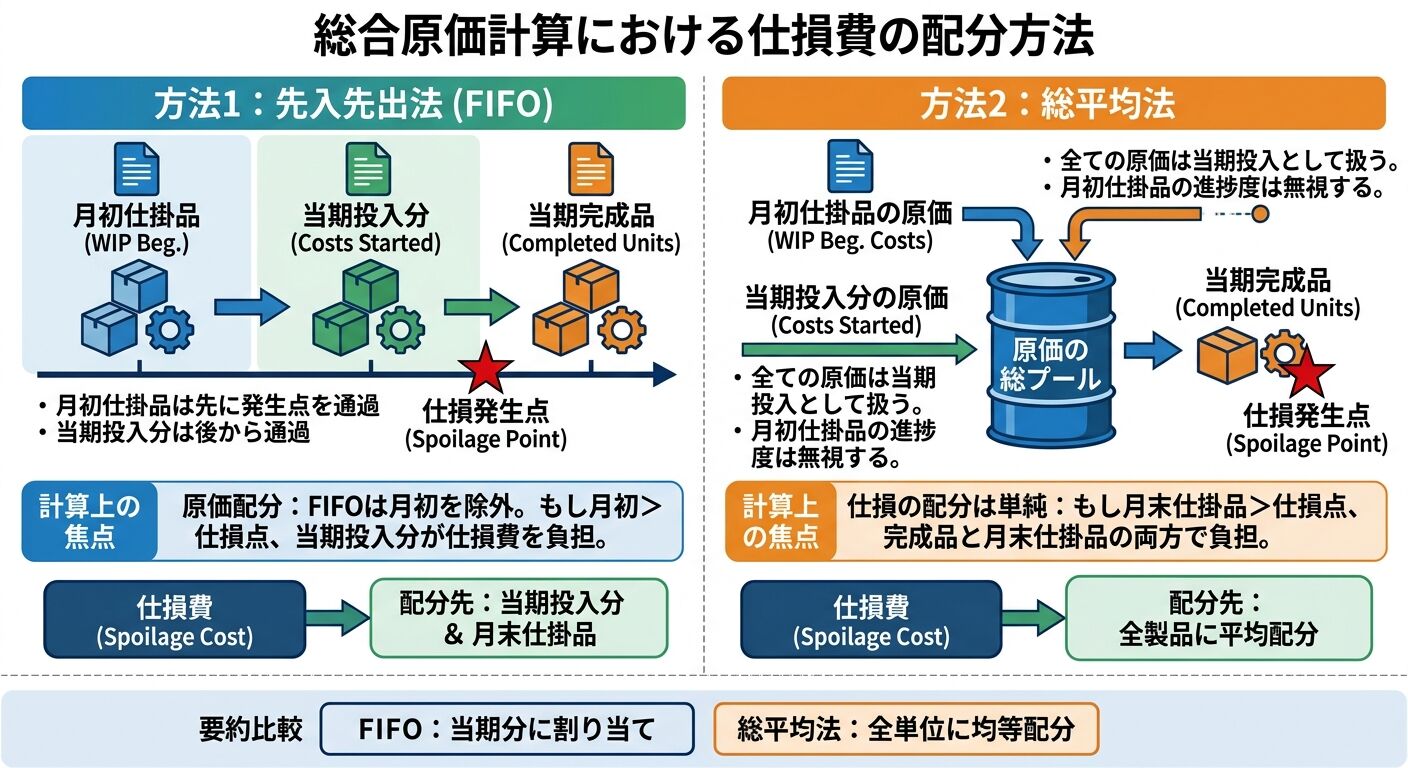 【本日の疑問】総合原価計算の先入先出法と総平均のそれぞれの仕損費の考え方
